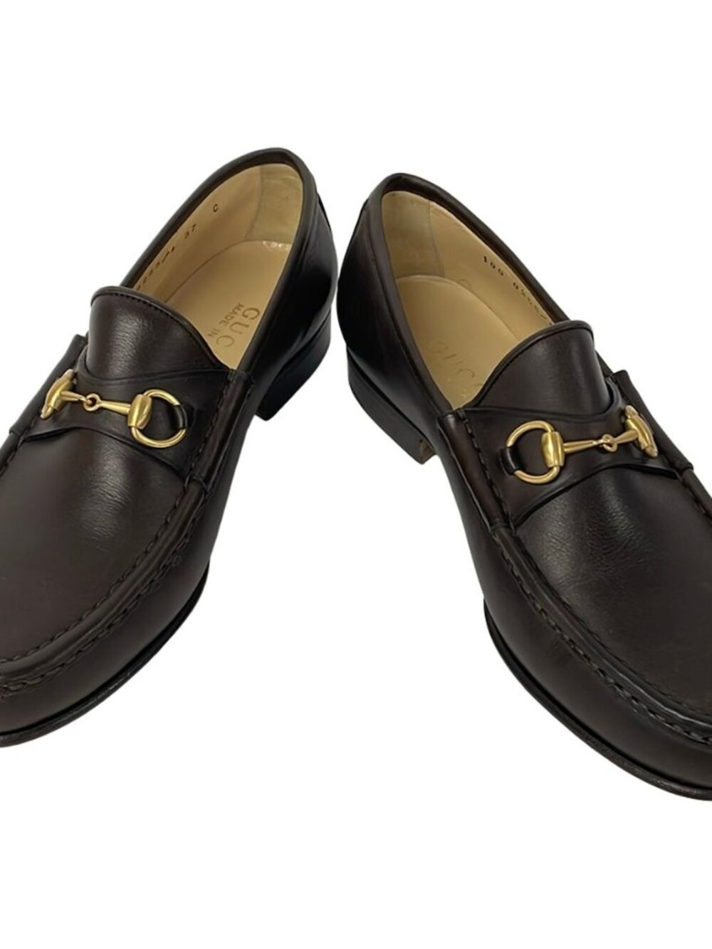 Gucci Loafers 37 C Dark Brown Horsebit Leather - Picture 2 of 7